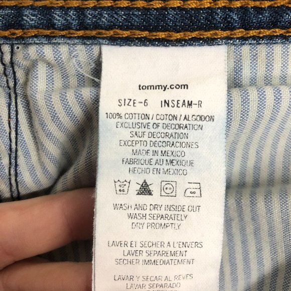 TOMMY HILFIGER Blue Straight Leg Jeans Women's Size 6R Medium Wash Denim Cotton - Picture 8 of 9